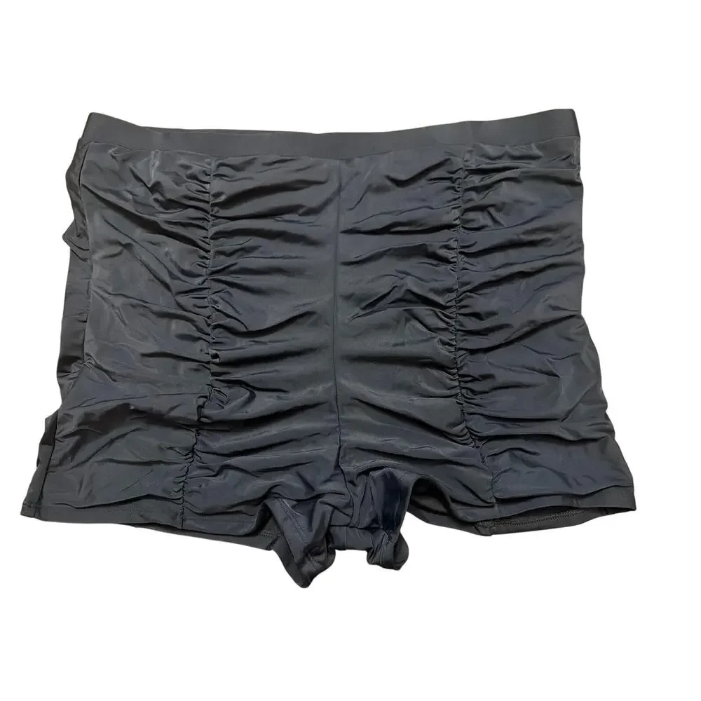 BLOOMCHIC Women's Plus Size Black High Rise Swim Shorts Swimwear Size 26 4X